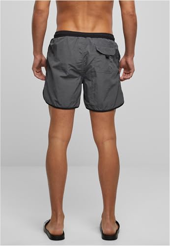 Urban Classics Retro Swimshorts Uomo Bermuda Carbone 5XL 100% Nylon - 8
