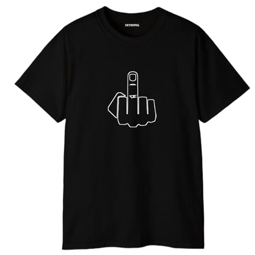 Buy Skymung Bold Statement Middle Finger T-Shirt | Edgy & Funny