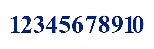 1-10 Reflective Blue Vinyl Number Stickers (1 of Each Number) Choose Size from 1