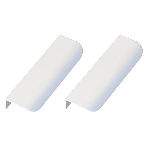 KHAMEO Tiradores de Cajón Blancos Tiradores Invisibles para Puertas de Armario 2 Piezas Tiradores...