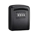 LYVQZPWLR Portllave magnética con Cierre, Caja de Seguridad for Llaves de Metal con Cerradura de Pared y combinación de 4 dígitos y contraseña(Schwarz)