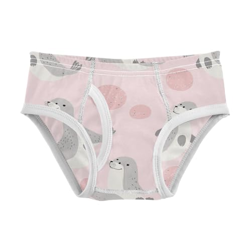 Wusikd Seals Balls Gray Boys' Underwear Cotton Pink Boys Briefs Soft Toddler Underwear 2T