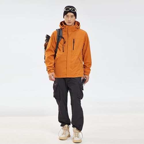 Women Men Rain Jacket Windproof Waterproof Outdoor Jacket Shell Hooded Raincoat Interchange Jacket SNC5T469T3