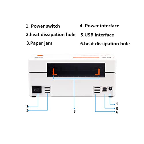 Image of Universal Express Waybill Epacket Barcode Clothing Tag Price Sticker 48-104mm Thermal Shipping Label Printer with Bracket(KM202M-USB)