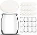 SPECIAL-DAY 12 Vasos yogurtera de Cristal con 24 Tapa plastico hermetico sin BPA-Botes Vaso para máquinas de Yogur-multicocina-Tarros de Conservación para Bebé-143ml/125g (12 Yogurt 24 Tapas)
