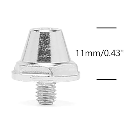 12Pcs Football Shoe Studs, 11mm 12mm Football Cleats Screw on Studs, Aluminum Alloy Soccer Studs, Football Cleats Metal Studs for Indoor Outdoor Adults Shoes Training Grey One Size3