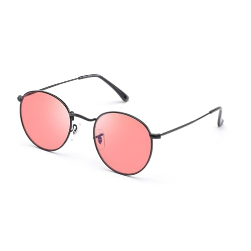 Image of Fluorescent-41 Pink Tinted Blue Light Blocking Glasses for Migraine, Light Sensitivity, Photophobia JF5002