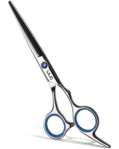 Image of Hair Cutting Scissors, ULG Professional Hair Scissors 7.5 inch Right-Hand Razor Edge Barber Shears Salon Hair Cutting Shears Made of Japanese Stainless Steel, Hand Sharpened Blue