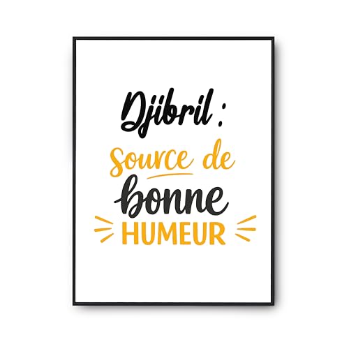 Affiche Djibril contre les murs vides : poster humour imprimé en France