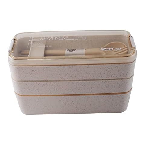 Stackable Bento Box Adult Lunch Box, Japanese Bento Lunch Box for Kids, Food Containers with Compartments, Leak Proof Lunch Box Containers with Fork and Spoon Cover