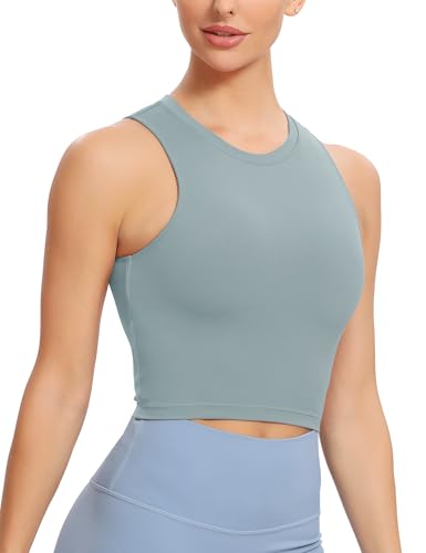 Image of Natural Feelings Nudi Sports Bras for Women Removable Padded Yoga Tank Tops Sleeveless Fitness Workout Crop Tops