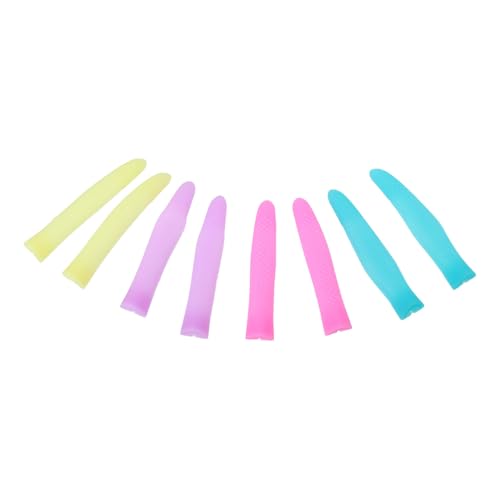 IMIKEYA Manchon en Silicone Léger et Ergonomique pour Poignée de Coupe-cuticules, Lot de 4 Paires, Accessoire Manucure pour Protection Antidérapante des Ciseaux Couleur Couleur Aléatoire