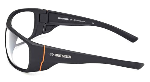 Harley-Davidson Men's Winborn Clear Lens Sport Sunglasses, Matte Black Frame2