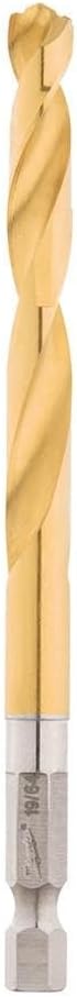 Milwaukee Electric Tool 48-89-4616 Twist Impact Drill Bit, 19/64" Diameter x 4.72" L, 2-31/32 ", 1/4" Hex Shank, 135 Degree