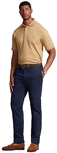 POLO RALPH LAUREN Men's Big and Tall Short Sleeve Pima Soft-Touch Polo Shirt (LT, CafeTanSigPny)3