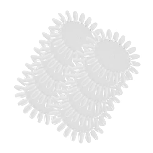 Veemoon 10 Piezas Placa Ovalada Transparente para Práctica de Uñas Muestrario de Colores para Esmalte Herramienta Profesional para Salón y Escuela de Uñas