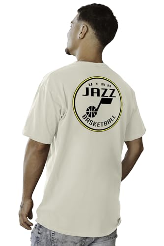 Image of Blue 84 NBA Unisex-Adult NBA Officially Licensed T-Shirt Ringspun Front /Back Ivory