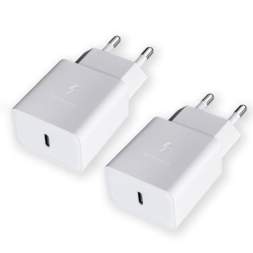 Cargador para Samsung, (2-Pack) 15W USB C Carga Rapida Rápido Enchufe para Samsung Galaxy S8, S9,...