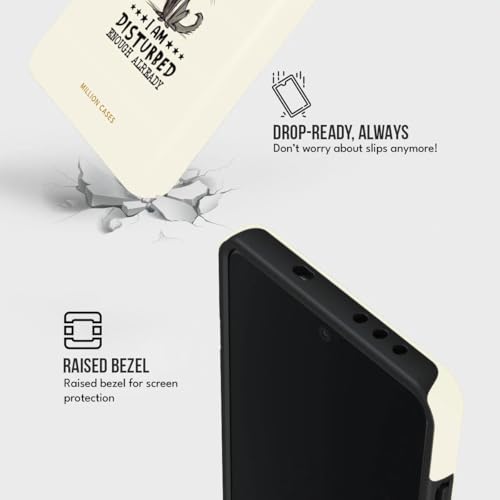 Image of MILLION CASES Back Cover Case for OnePlus 12 Scratch Resistant Anti-Slip Polycarbonate Shockproof Protective Durable Cranky Warning Crystal Case for Men & Boys