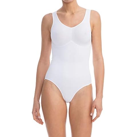 Farmacell Shape 608 (White, M) Women's Shaping Control Body Shaper with Flat Tummy and Push-up Effect Cover