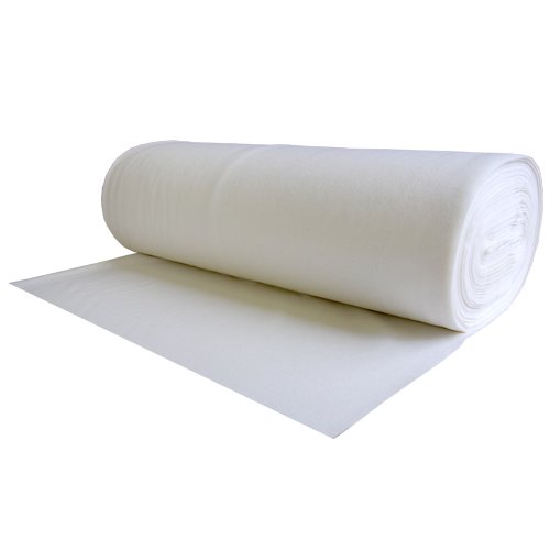 100% Wool Felt White 1.2 MM Thick X 72 Inches Wide X 1 Yard Long
