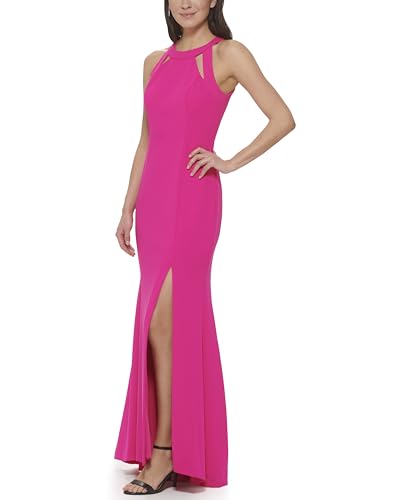 Vince Camuto Women's Halter Cutout Front Slit Gown