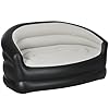 Outsunny Canapé Gonflable pour 2 Personnes, canapé d'air pour l'extérieur, 138 x 87 x 71 cm, Noir et Gris