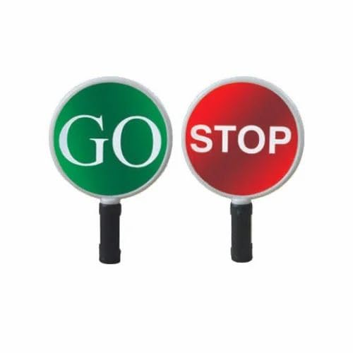 FREEFALL Round Stop and Go Signs Board, For Safety Instruction, school, collage, Board | road safety warning board 1PS