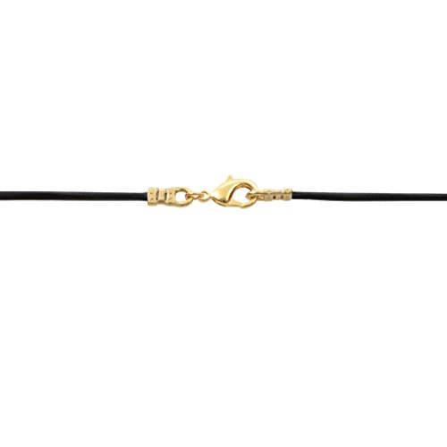 Dragonweave Gold Plated 1.8Mm Fine Black Leather Cord Necklace - 18 Inches #TOP2