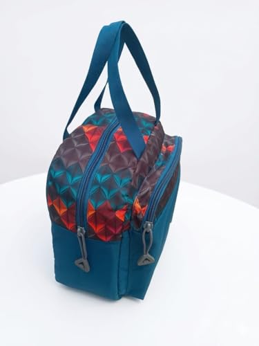 Image of APP Insulated Lunch Bag for Men & Women | 8.1 Litre Tiffin Carry Bag | ULY Matty Fabric | 2 Compartments | 25 x 26 x 5 Inches | Durable Reusable Lunch Bag for Office School College Travel Picnic