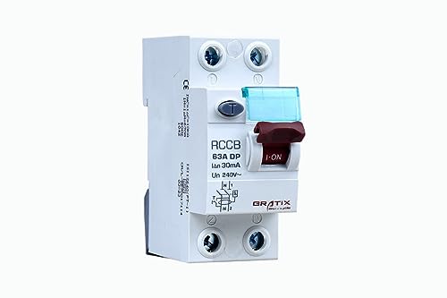 GRATIX 63 AMP PVC plastic 2 pole DP 30MA RCCB/ELCB single phase with ISI marked