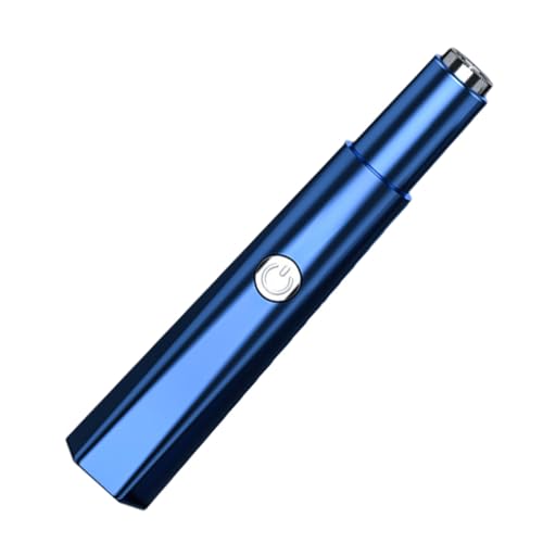 Luxshiny Cortapelos Eléctrico para Nariz y Barba Sistema de Corte Rotatorio y Diseño de Alta Velocidad en Material Pvc Color Azul para Cuidado Personal