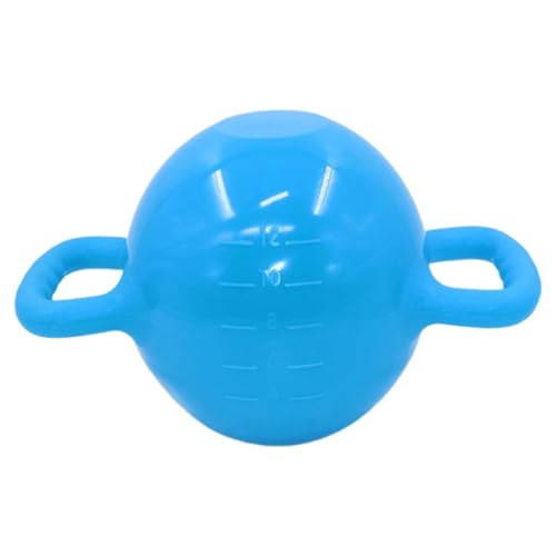 Qianly Kettlebell de Agua con Peso Ajustable Y Doble Asa Equipo de Fitness Portátil Material PVC Impermeable Base Estable Adecuado para Entrenamiento Corpora, Azul