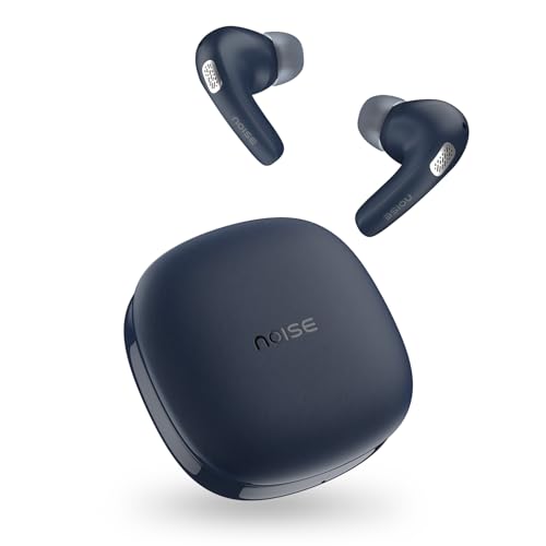 Image of Noise Buds E1 in-Ear Truly Wireless Earbuds with Pebble Grain Design, 35H of Playtime, Quad mic ENC,10mm Driver, Low Latency, BT v5.3 (Cobalt Blue)