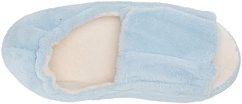 MUK LUKS Women's Micro Terry Open Toe Full Foot Slipper, Blue, Medium M US | Image 4