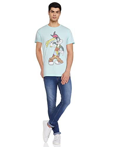 Image of Max Men's Printed Slim Fit Crew Neck T-Shirt