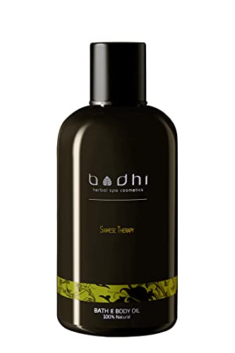 BODHI® Körperöl und Badeöl SIAMESE THERAPY 250 ml | Lavendel mit Zitronengras | für trockene Haut | Dusch- und Massageöl | vegan & 100% natürlich
