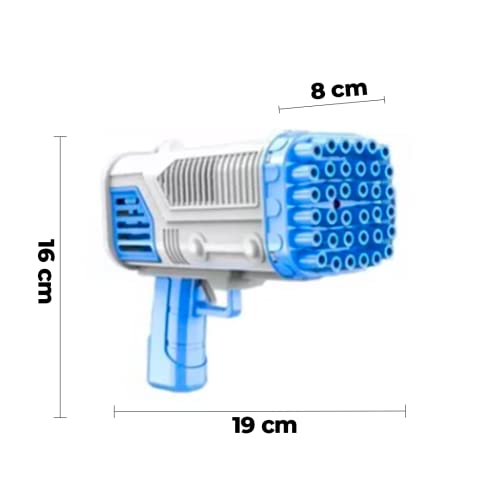 Lança Bolhas De Sabão Máquina Lançador Bazuka Infantil Atóxico Com Design Colorido A Pilhas Seguro E