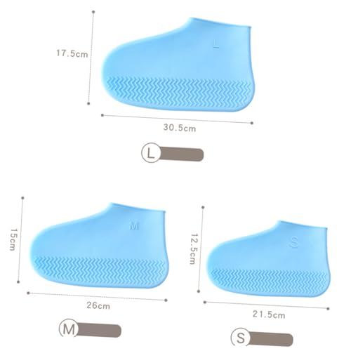 3 pares de cubiertas para botas de silicona antideslizantes y gruesas para adultos para camping, senderismo y ciclismo miniatura 2