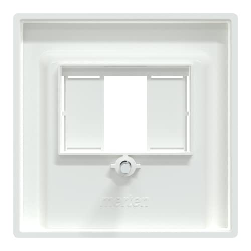 Schneider Electric Merten Zentralplatte für TAE, Audio und USB, System M, aktivweiss glänzend, Artikelnummer 296025