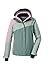 killtec Damen Skijacke/Funktionsjacke mit abzippbarer Kapuze und Schneefang KSW 26 WMN SKI JCKT, helles salbei, 48, 43412-000