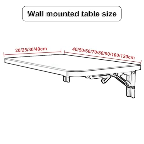 Bureau mural pliable petits espaces table suspendue rabattable gain de place - 3