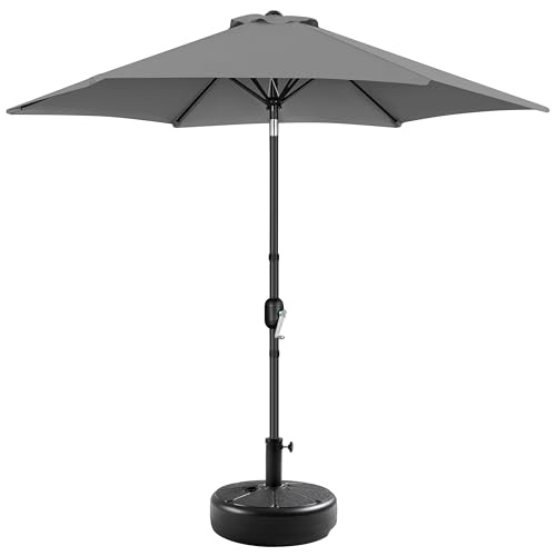 Yaheetech Parasol de Jardin 230cm/270cm/300cm avec Pied 22 KG, Inclinable Extérieur Cadre en Métal, Protection Solaire pour Jardin Terrasse Patio Piscine...