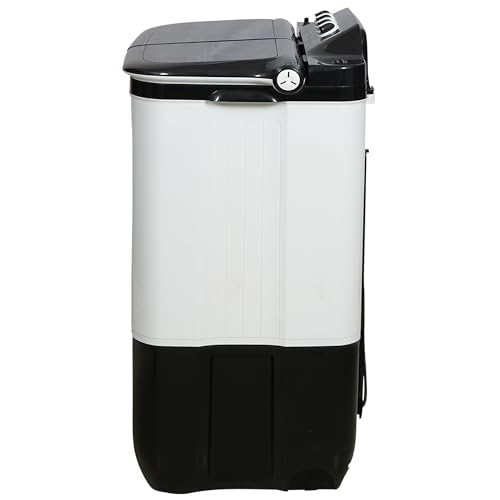 Image of Havells-Lloyd 7.5 Kg 5 Star elante Semi-Automatic Top Load Washing Machine With Double layered strong Lids |1300 RPM | Soak Function | 3 Wash Programs | Magic Filter,(GLWS755ELDDG, Dark Grey)