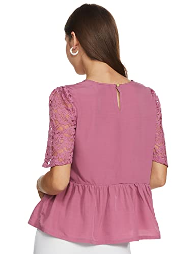 Image of Safana Women's Solid Regular Fit Shirt (LTP7767 Rosebud Pink 4XL)