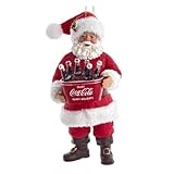  Kurt S. Adler Weihnachtsmann-Anhänger aus Harz mit Coca-Cola-Etui H12,7 cm