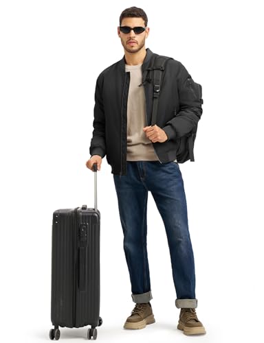 Image of TBMPOY Men's Winter Bomber Jacket Warm Fall Casual Flight Windbreaker Padded Coats Full Zip Stylish Varsity