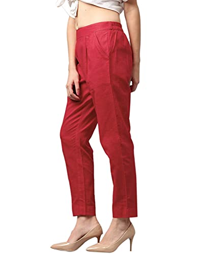 Image of Cotton Wear Casual Regular Fit Elastic Waist Double Side Pocket Trouser