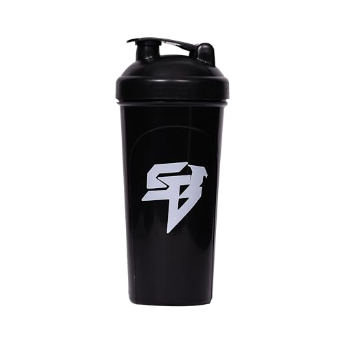 Image of Steelbird Super 700: High-Performance Gym Protein Shaker Bottle - Boost Your Workout! (Black)