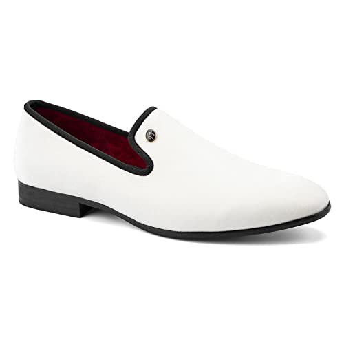 Image of Meijiana Mens Loafers Wedding Dress Shoes Slip-On Loafers for Men Tuxedo Suit Shoes